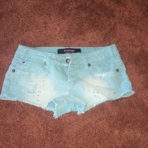 Cute light blue bling shorts